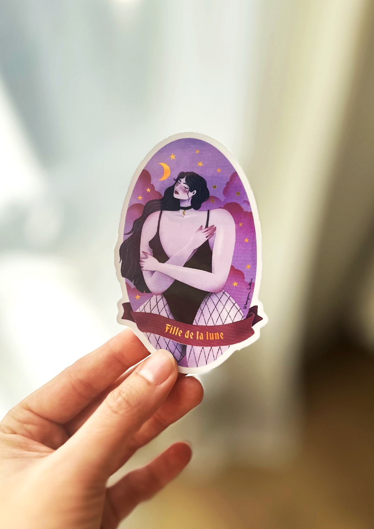 Sticker Fille de la Lune