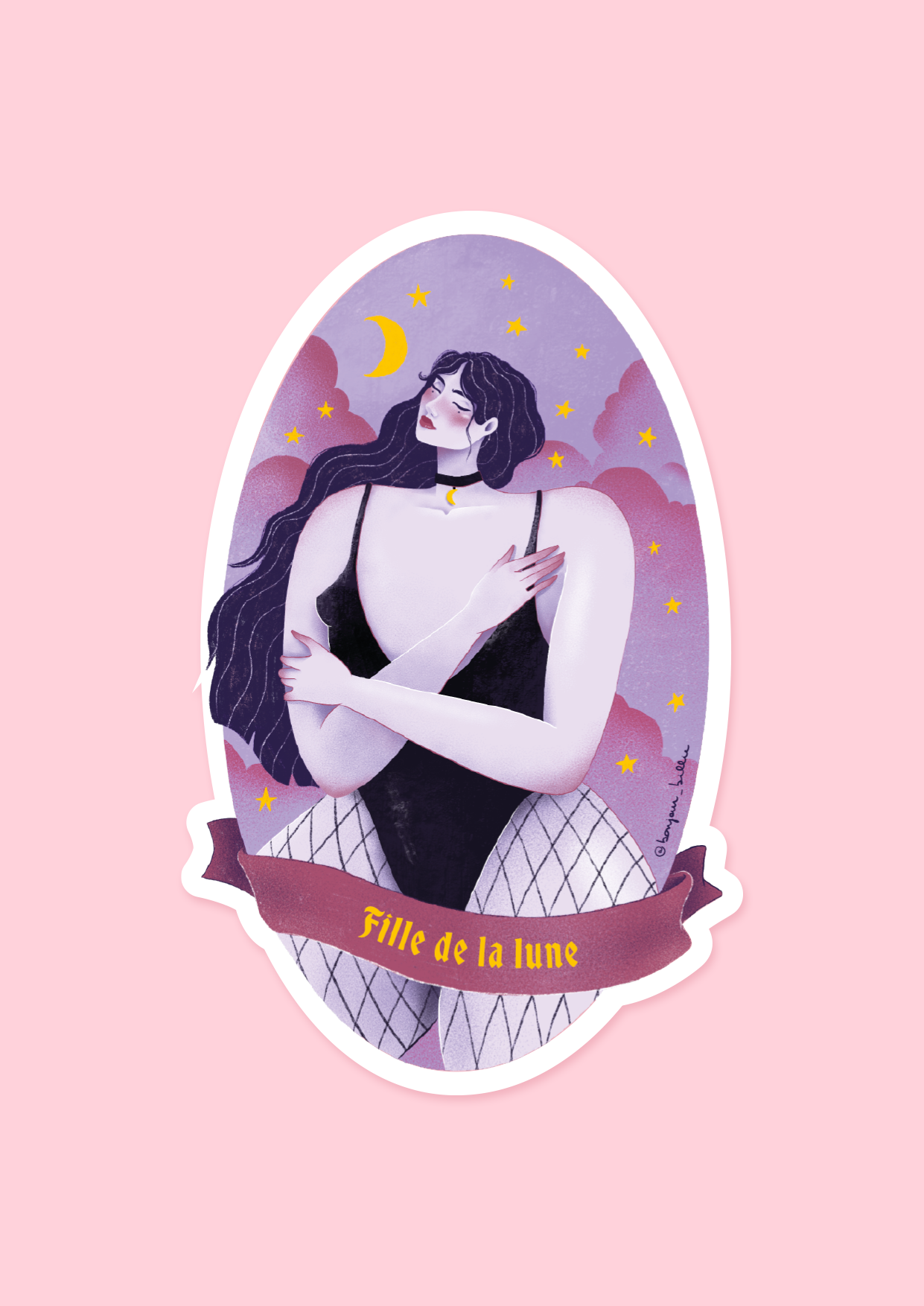 Sticker Fille de la Lune