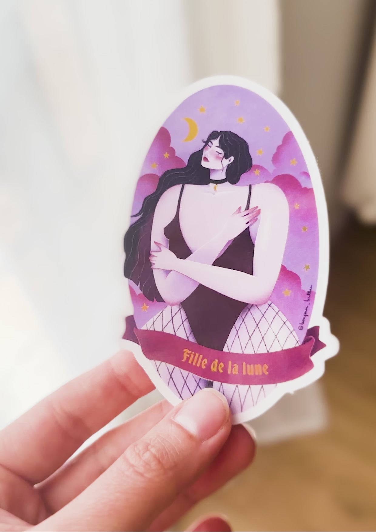 Sticker Fille de la Lune